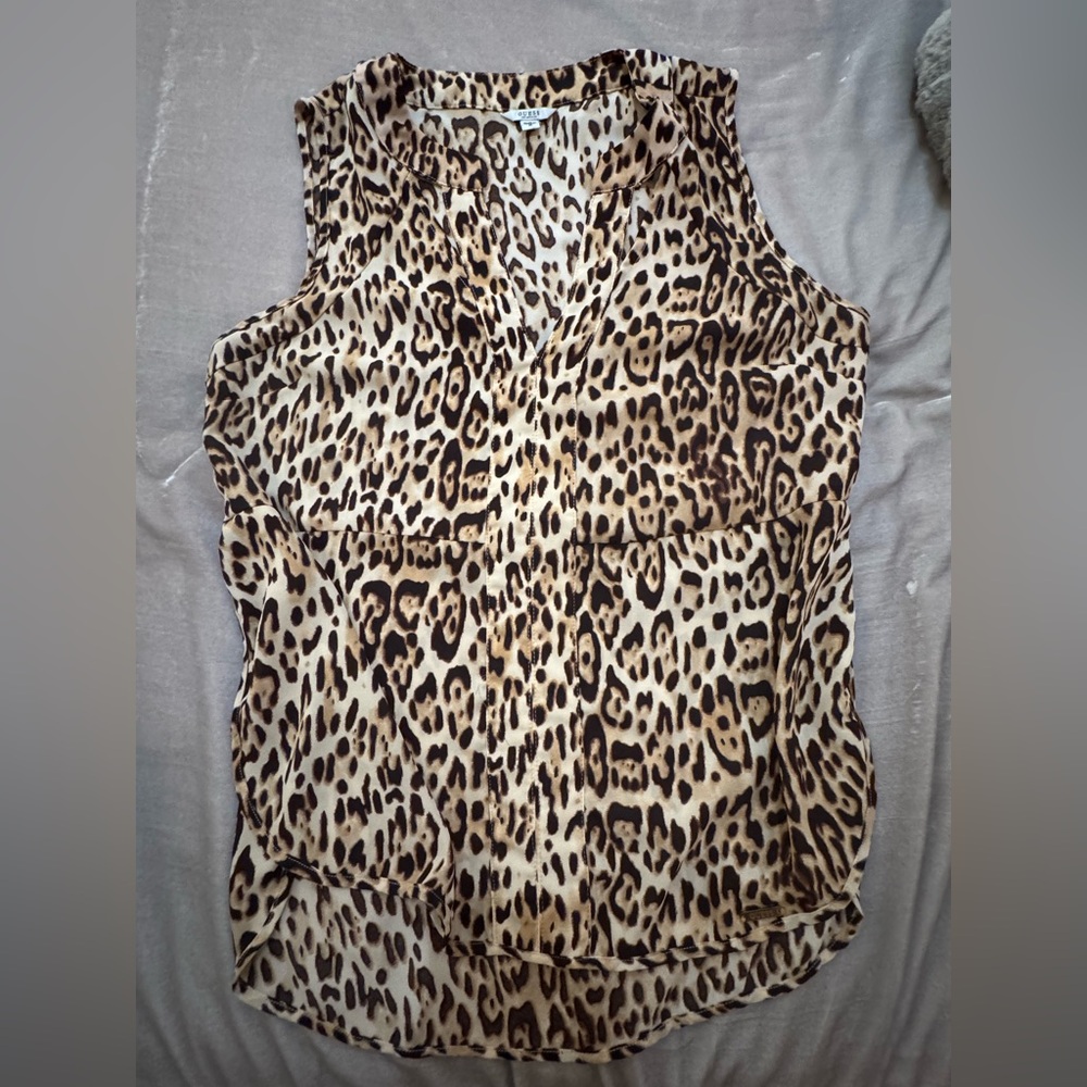 Guess Animal Print Sleeveless Blouse